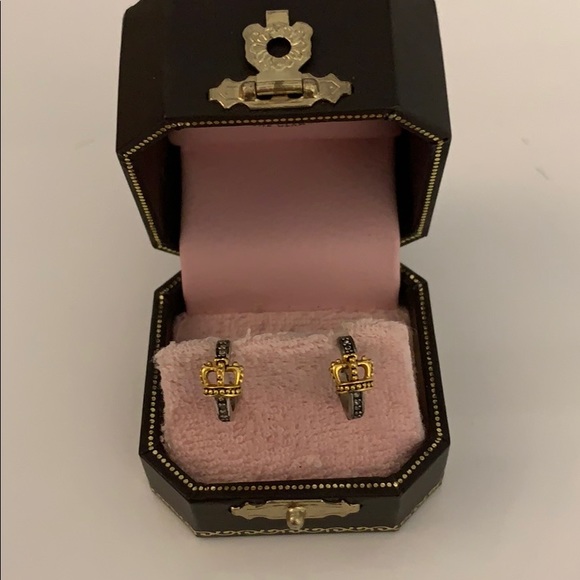 Juicy Couture Jewelry - Juicy Couture silver and gold hoops